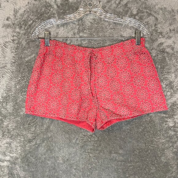 Victorias Secret Women Y2K Eyelet Flower Paperbag Pull On Casual Lounge Short S - Picture 1 of 9